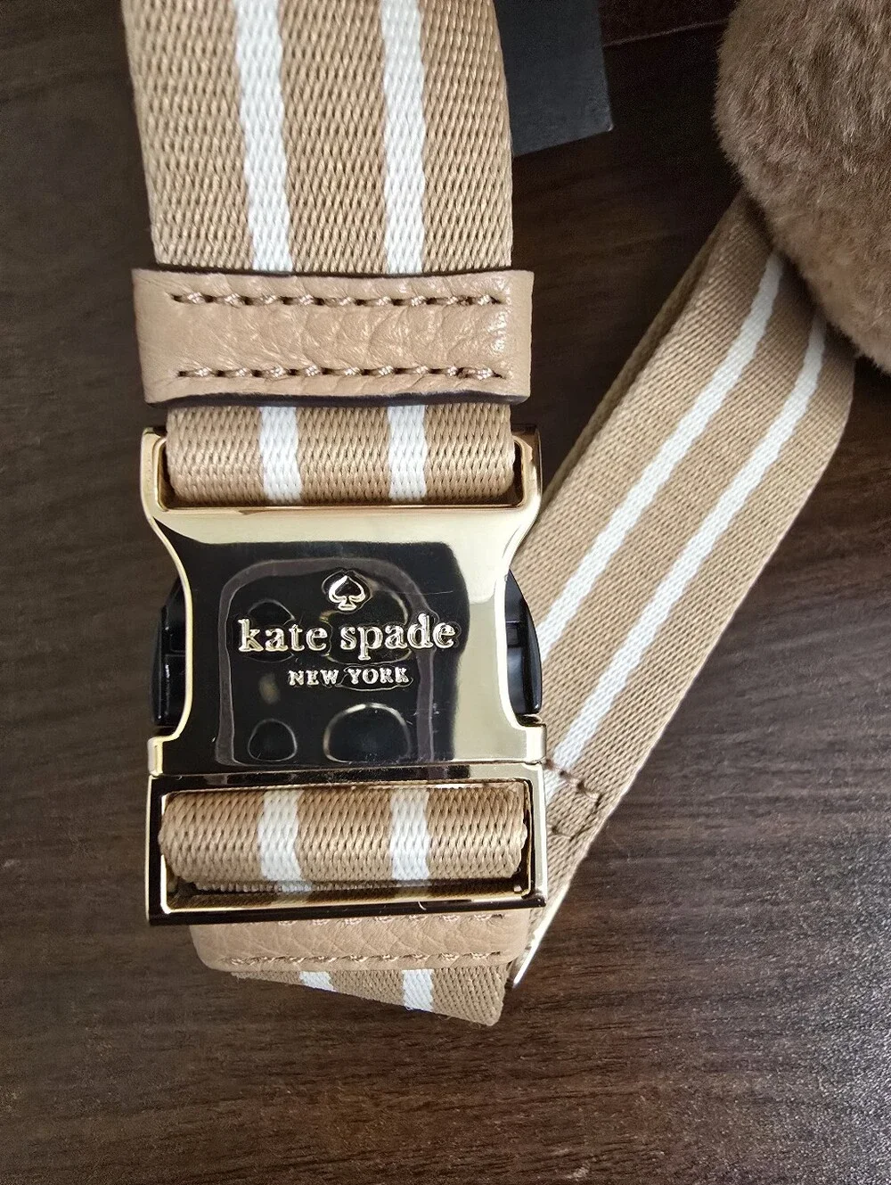 NWT Kate Spade Rosie Faux Fur Belt Bag Light Fawn